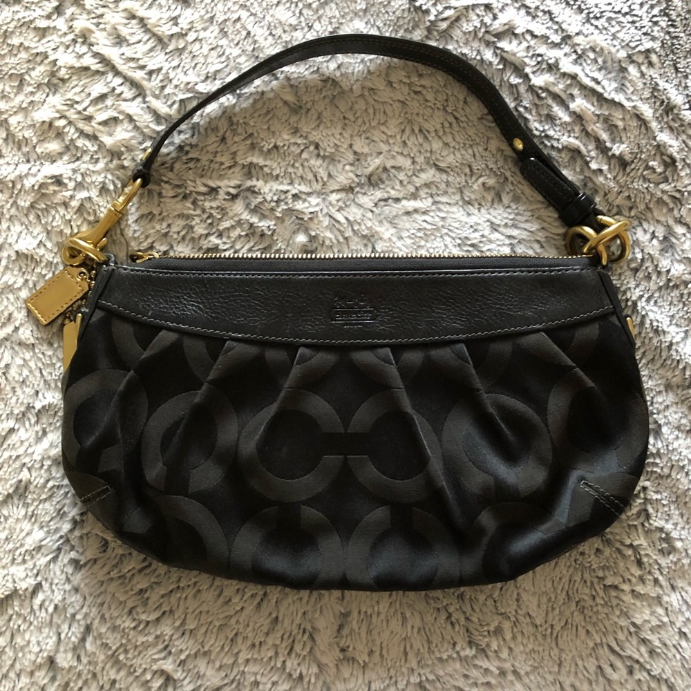 Authentic black coach bag- excellent condition!